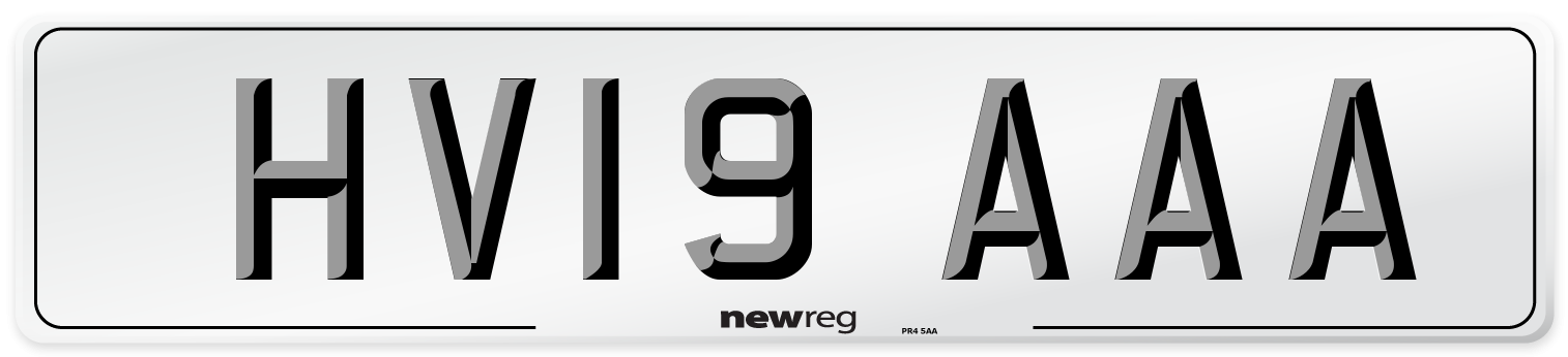 HV19 AAA Number Plate from New Reg